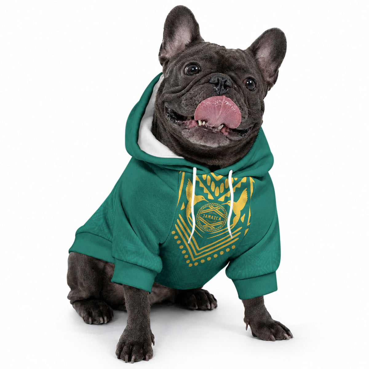 Afro-Jamaicans Tribal Custom Football Pet Hoodie Green Style
