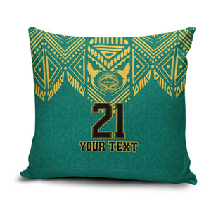 Afro-Jamaicans Tribal Custom Football Pillow Cover Green Style