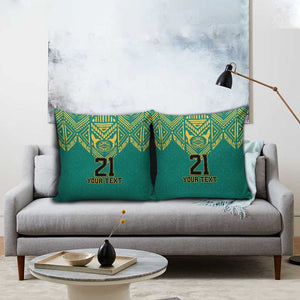 Afro-Jamaicans Tribal Custom Football Pillow Cover Green Style