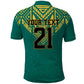 Afro-Jamaicans Tribal Custom Football Polo Shirt Green Style