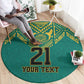Afro-Jamaicans Tribal Custom Football Round Carpet Green Style