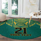 Afro-Jamaicans Tribal Custom Football Round Carpet Green Style