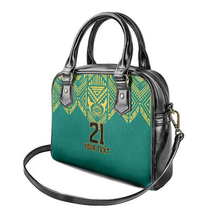 Afro-Jamaicans Tribal Custom Football Shoulder Handbag Green Style