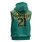 Afro-Jamaicans Tribal Custom Football Sleeveless Hoodie Green Style - African Pride