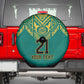 Afro-Jamaicans Tribal Custom Football Spare Tire Cover Green Style
