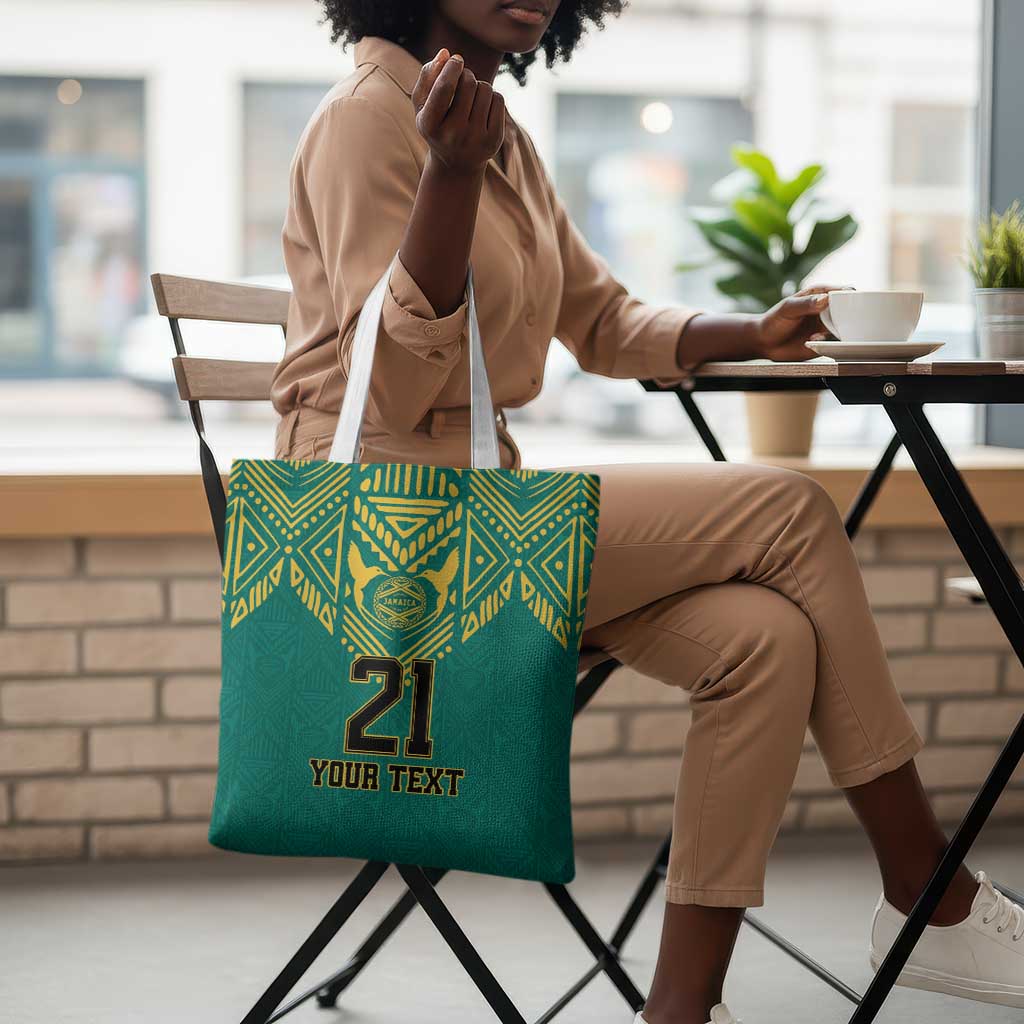 Afro-Jamaicans Tribal Custom Football Tote Bag Green Style
