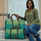 Afro-Jamaicans Tribal Custom Football Travel Bag Green Style