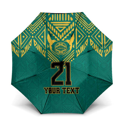 Afro-Jamaicans Tribal Custom Football Umbrella Green Style