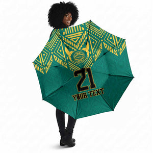 Afro-Jamaicans Tribal Custom Football Umbrella Green Style