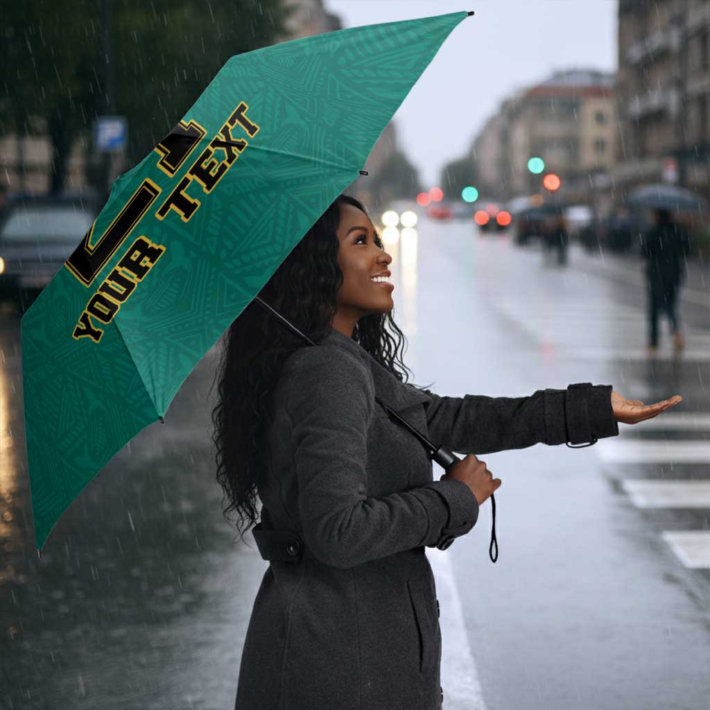 Afro-Jamaicans Tribal Custom Football Umbrella Green Style