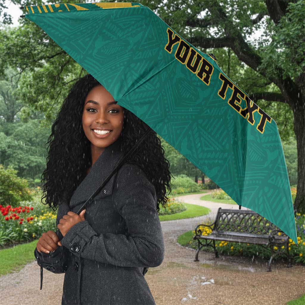 Afro-Jamaicans Tribal Custom Football Umbrella Green Style