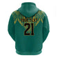 Afro-Jamaicans Tribal Custom Football Zip Hoodie Green Style