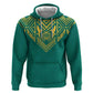 Afro-Jamaicans Tribal Custom Football Zip Hoodie Green Style