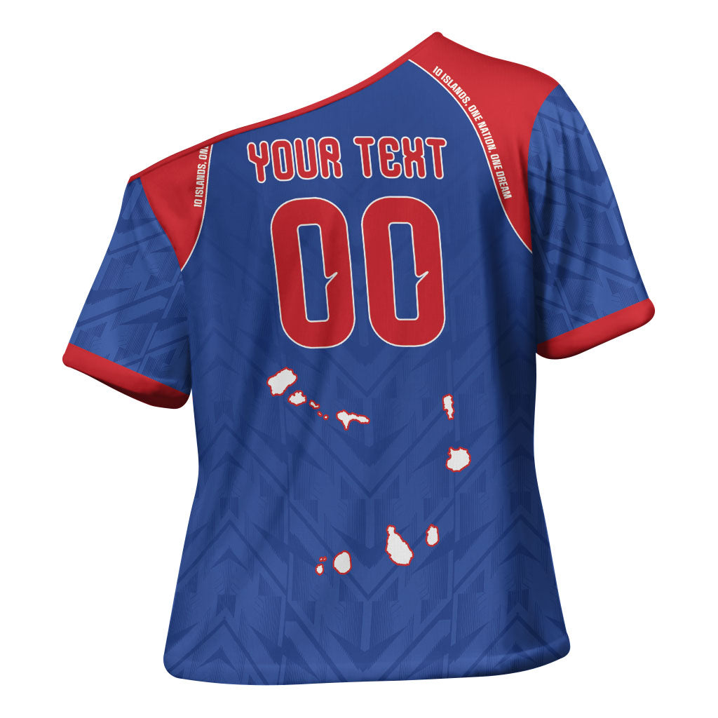 Cape Verde Atlantic Stars Custom Cross Shoulder Shirt Football 2026 Supporter
