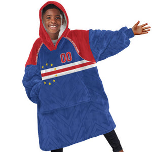 Cape Verde Atlantic Stars Custom Kid Wearable Blanket Hoodie Football 2026 Supporter