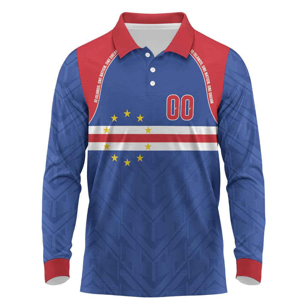 Cape Verde Atlantic Stars Custom Long Sleeve Polo Shirt Football 2026 Supporter