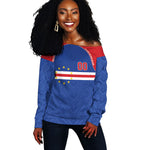 Cape Verde Atlantic Stars Custom Off Shoulder Sweater Football 2026 Supporter