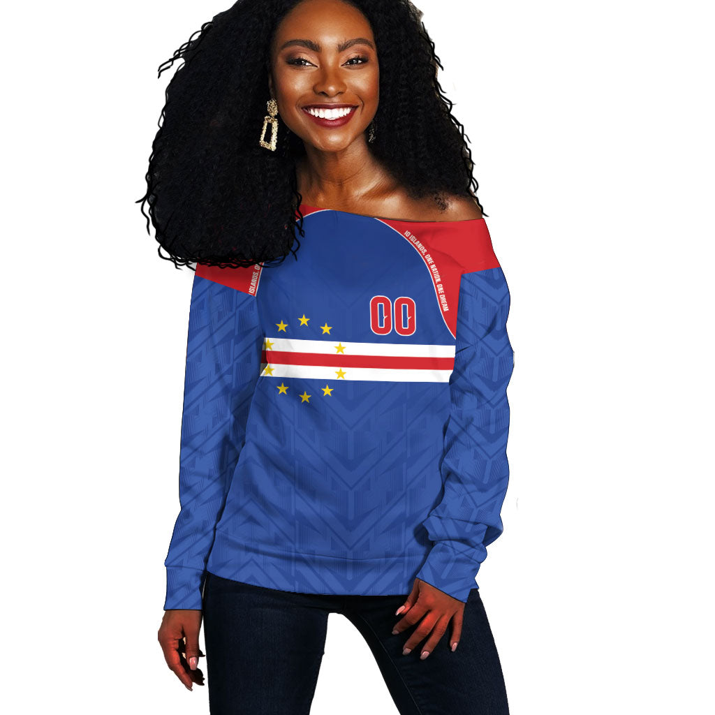 Cape Verde Atlantic Stars Custom Off Shoulder Sweater Football 2026 Supporter