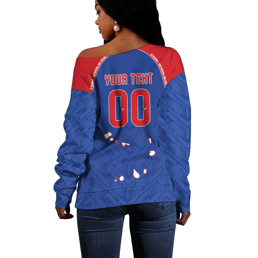 Cape Verde Atlantic Stars Custom Off Shoulder Sweater Football 2026 Supporter
