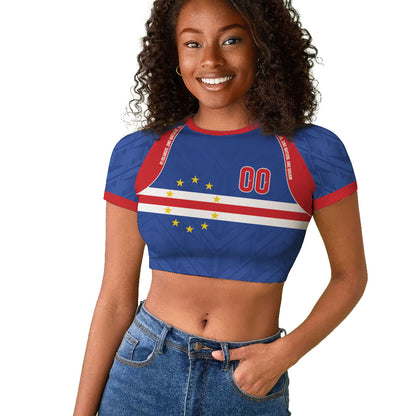 Cape Verde Atlantic Stars Custom Raglan Cropped T shirt Football 2026 Supporter