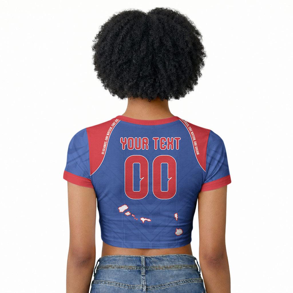 Cape Verde Atlantic Stars Custom Raglan Cropped T shirt Football 2026 Supporter