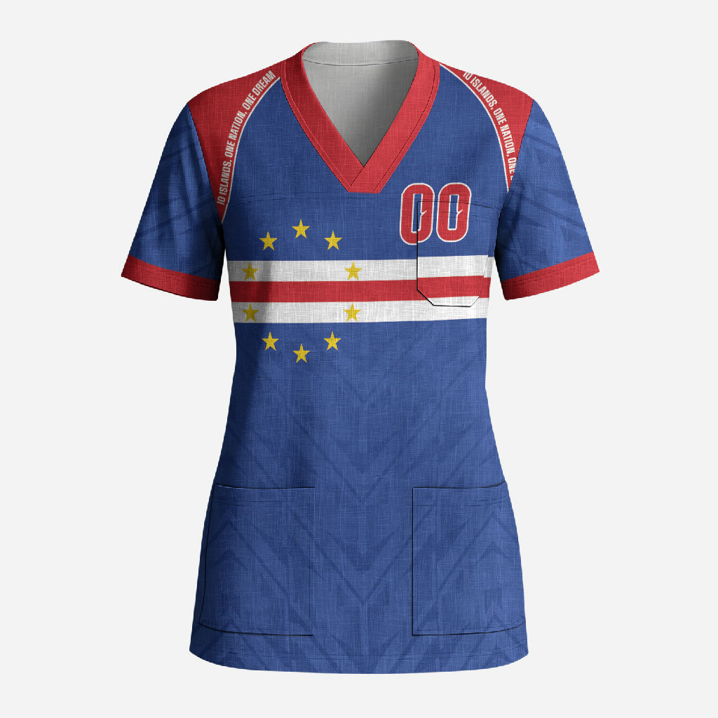 Cape Verde Atlantic Stars Custom Scrub Top Football 2026 Supporter