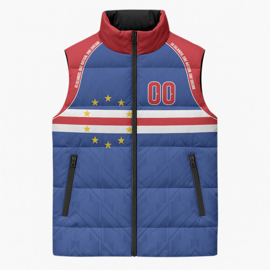 Cape Verde Atlantic Stars Custom Sleeveless Puffer Jacket Football 2026 Supporter