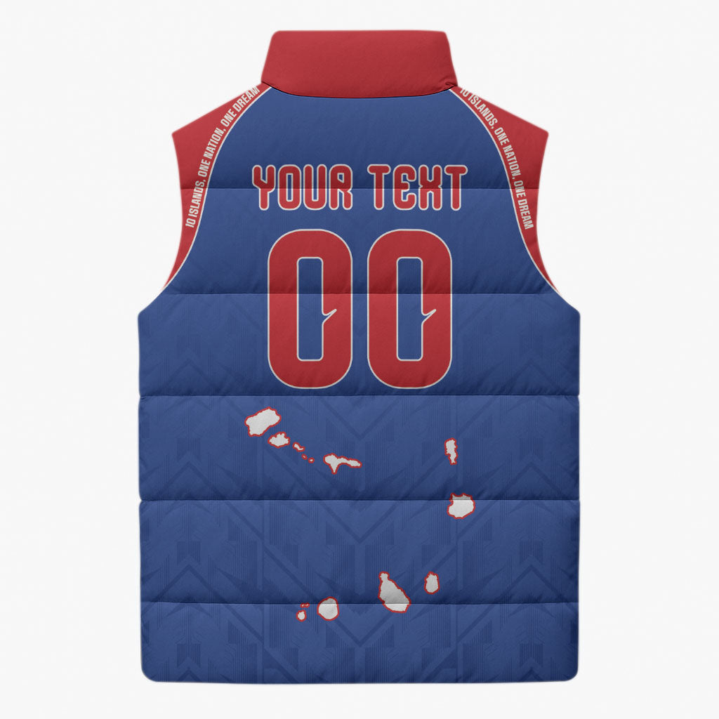 Cape Verde Atlantic Stars Custom Sleeveless Puffer Jacket Football 2026 Supporter
