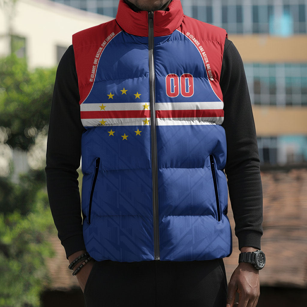 Cape Verde Atlantic Stars Custom Sleeveless Puffer Jacket Football 2026 Supporter