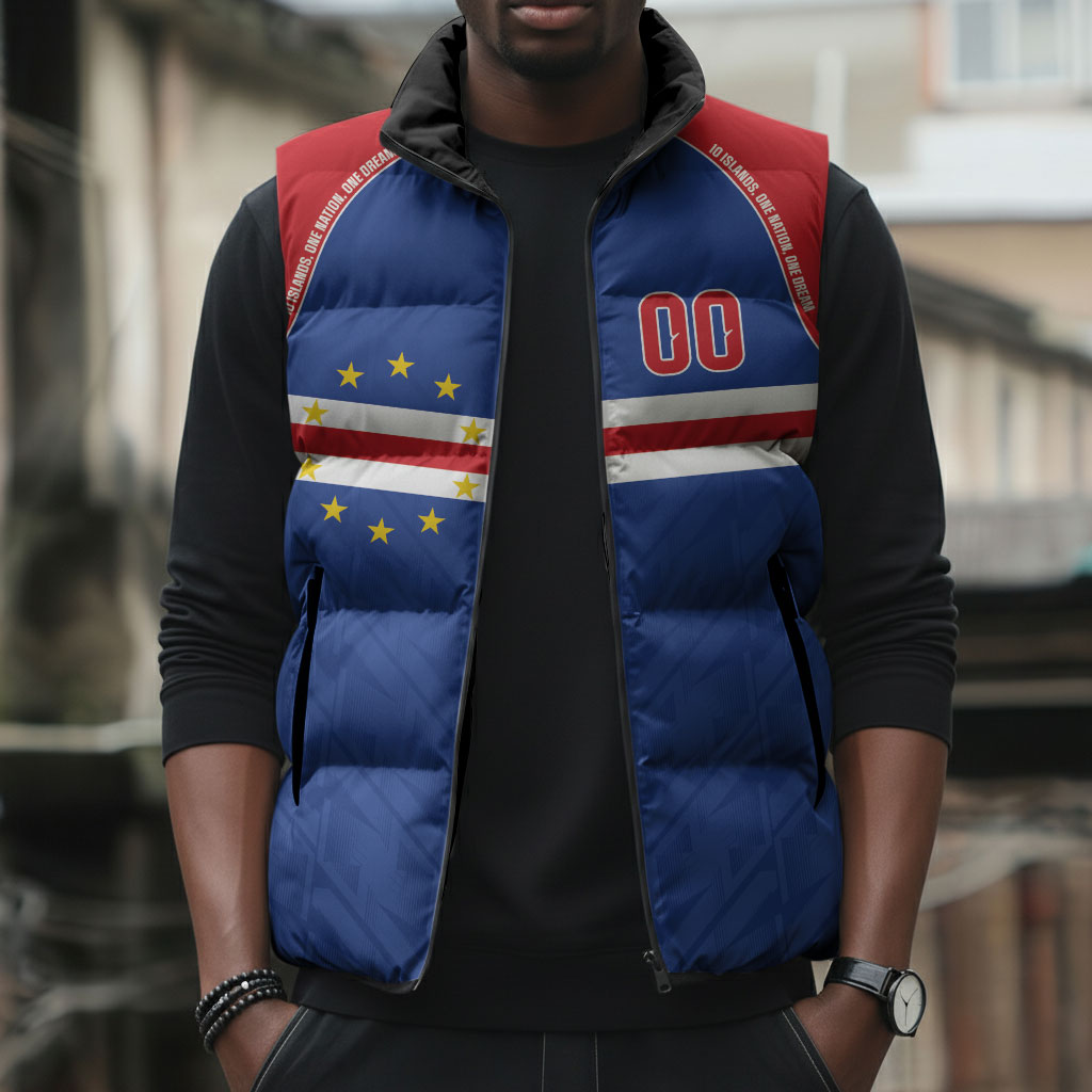 Cape Verde Atlantic Stars Custom Sleeveless Puffer Jacket Football 2026 Supporter