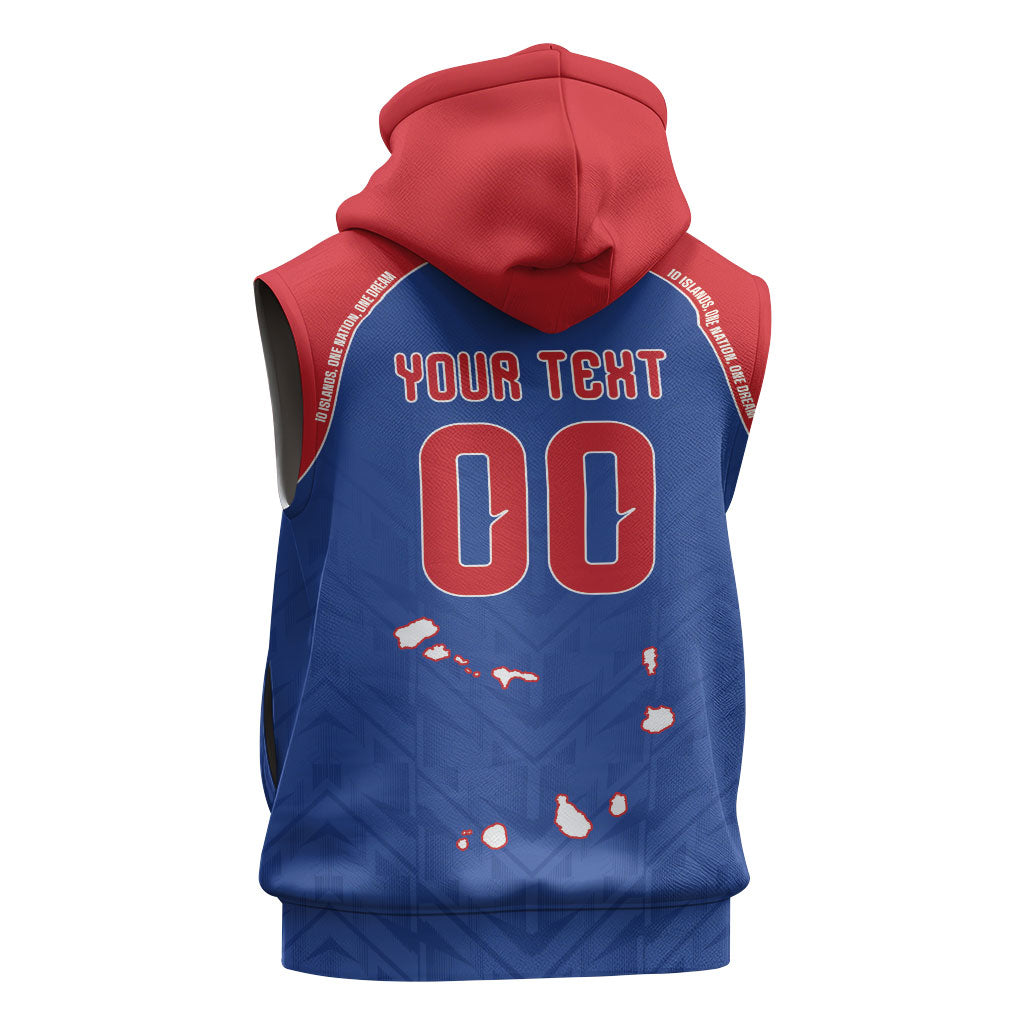Cape Verde Atlantic Stars Custom Sleeveless Zip Hoodie Football 2026 Supporter