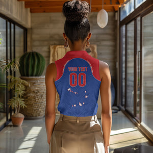 Cape Verde Atlantic Stars Custom Women Sleeveless Polo Shirt Football 2026 Supporter