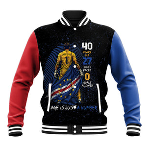 Cape Verde Goalkeeper Personalized Baseball Jacket 40 Years Old 27 Shots Zero Goals Vintage