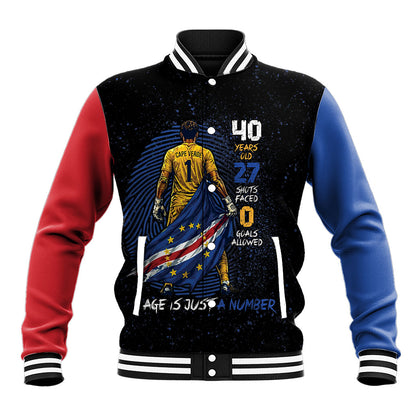 Cape Verde Goalkeeper Personalized Baseball Jacket 40 Years Old 27 Shots Zero Goals Vintage