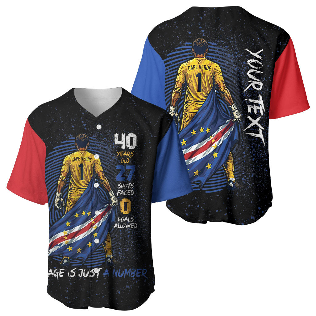 Cape Verde Goalkeeper Personalized Baseball Jersey 40 Years Old 27 Shots Zero Goals Vintage