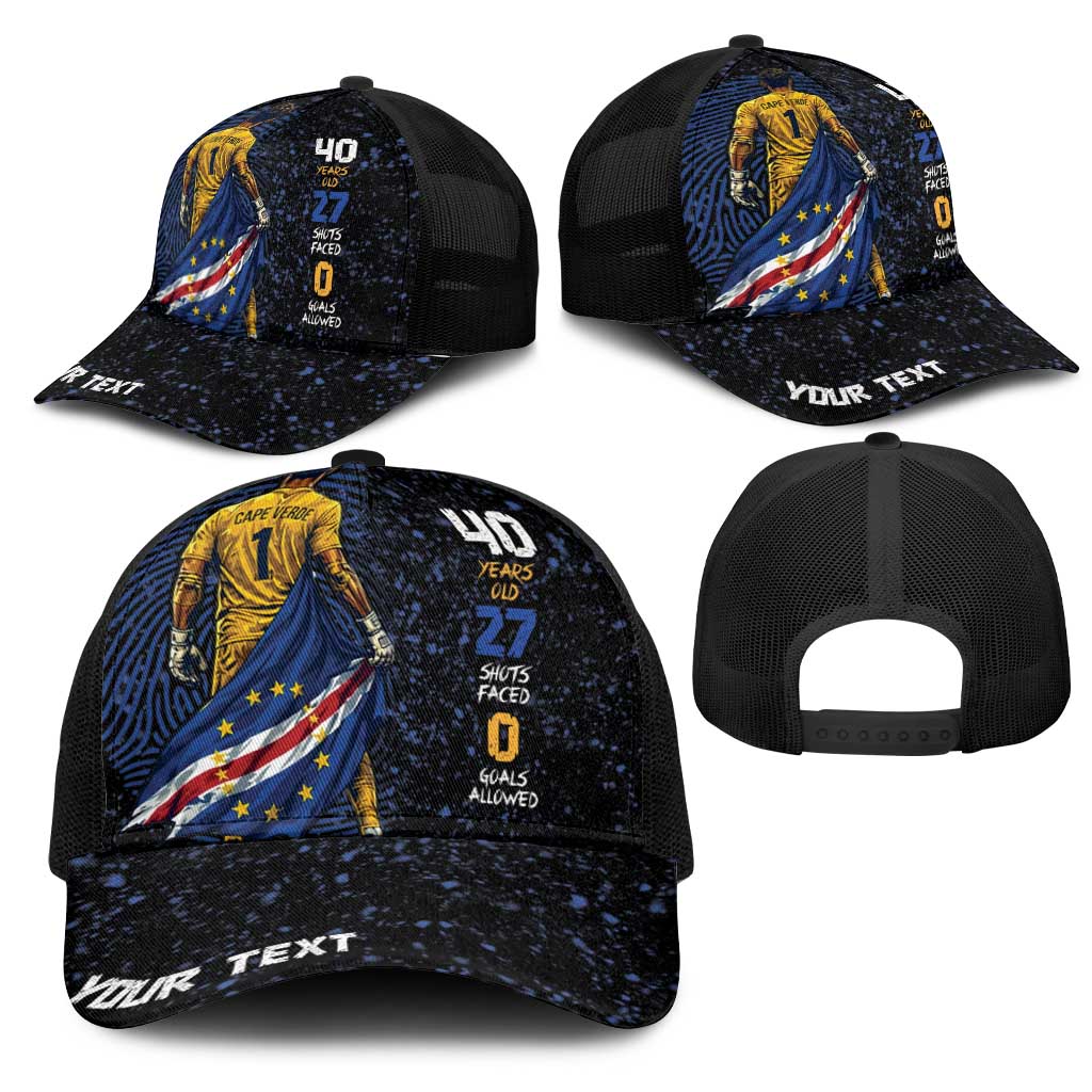 Cape Verde Goalkeeper Personalized Baseball Net Cap 40 Years Old 27 Shots Zero Goals Vintage