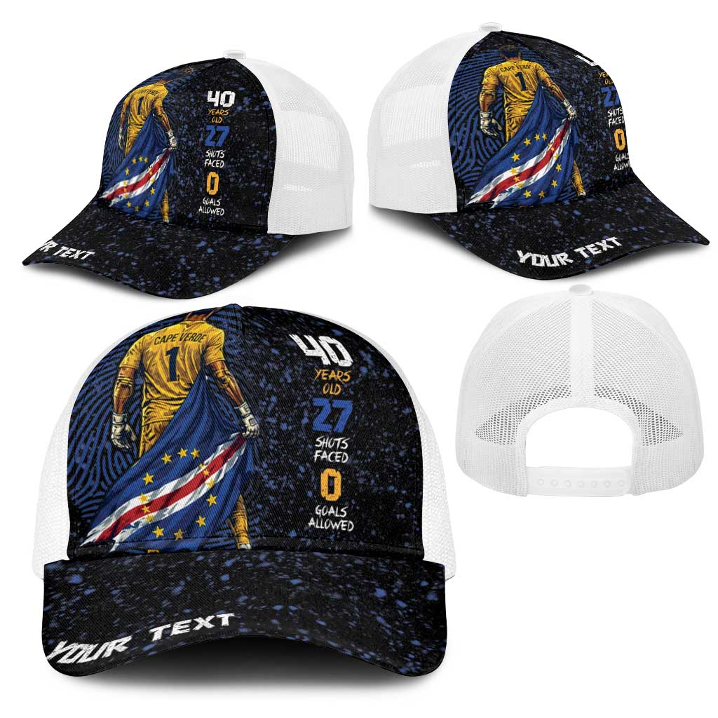 Cape Verde Goalkeeper Personalized Baseball Net Cap 40 Years Old 27 Shots Zero Goals Vintage