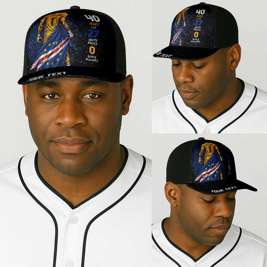 Cape Verde Goalkeeper Personalized Baseball Net Cap 40 Years Old 27 Shots Zero Goals Vintage