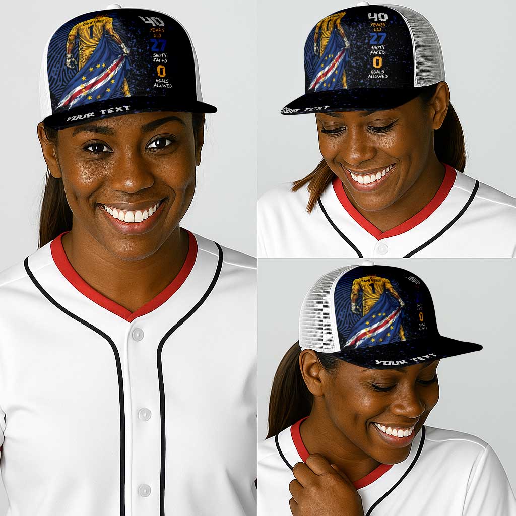 Cape Verde Goalkeeper Personalized Baseball Net Cap 40 Years Old 27 Shots Zero Goals Vintage
