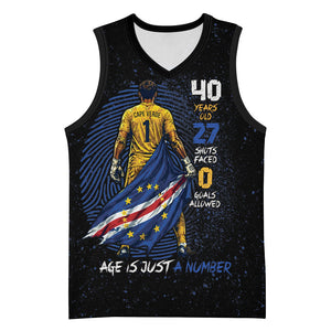 Cape Verde Goalkeeper Personalized Basketball Jersey 40 Years Old 27 Shots Zero Goals Vintage
