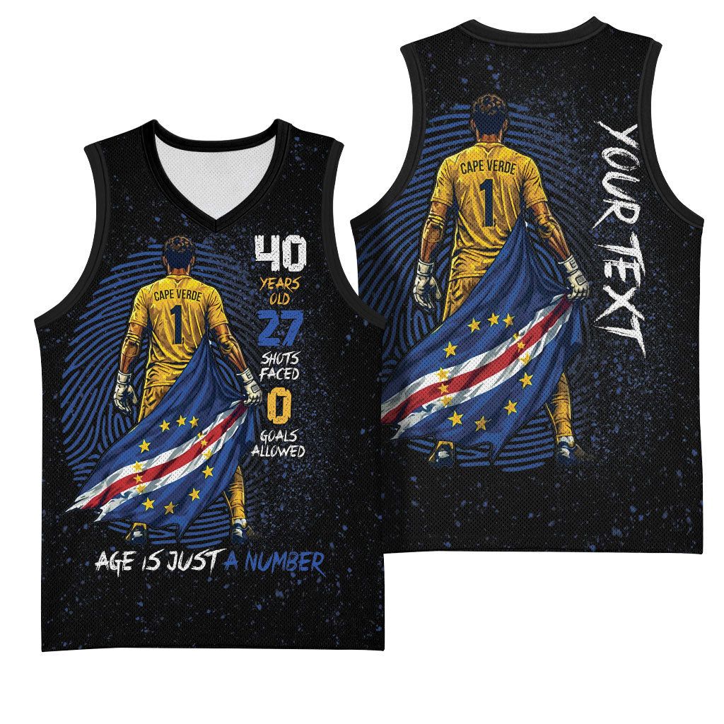 Cape Verde Goalkeeper Personalized Basketball Jersey 40 Years Old 27 Shots Zero Goals Vintage