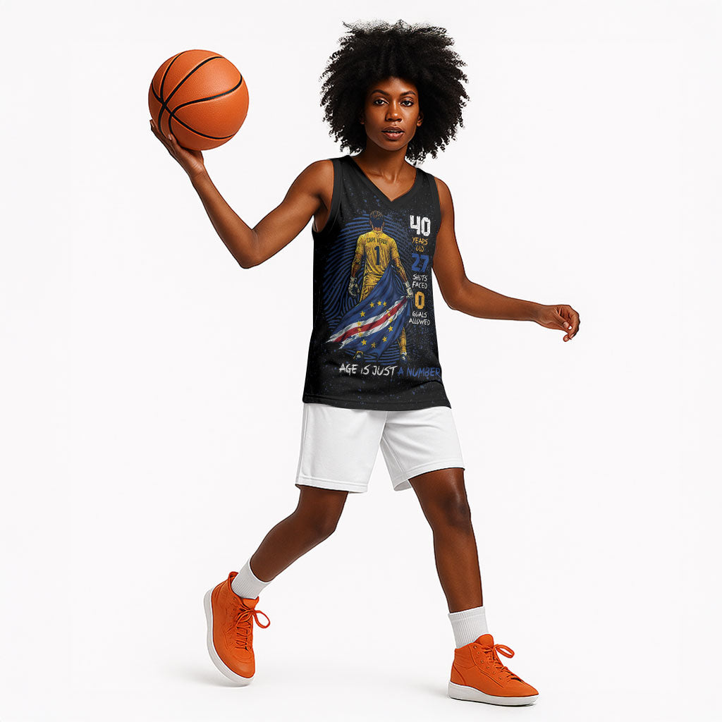 Cape Verde Goalkeeper Personalized Basketball Jersey 40 Years Old 27 Shots Zero Goals Vintage