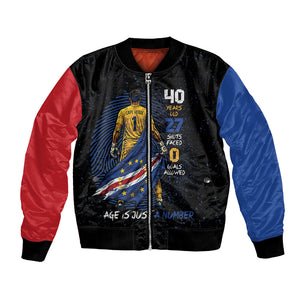 Cape Verde Goalkeeper Personalized Bomber Jacket 40 Years Old 27 Shots Zero Goals Vintage