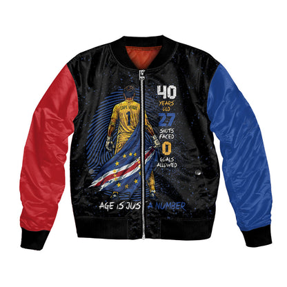 Cape Verde Goalkeeper Personalized Bomber Jacket 40 Years Old 27 Shots Zero Goals Vintage