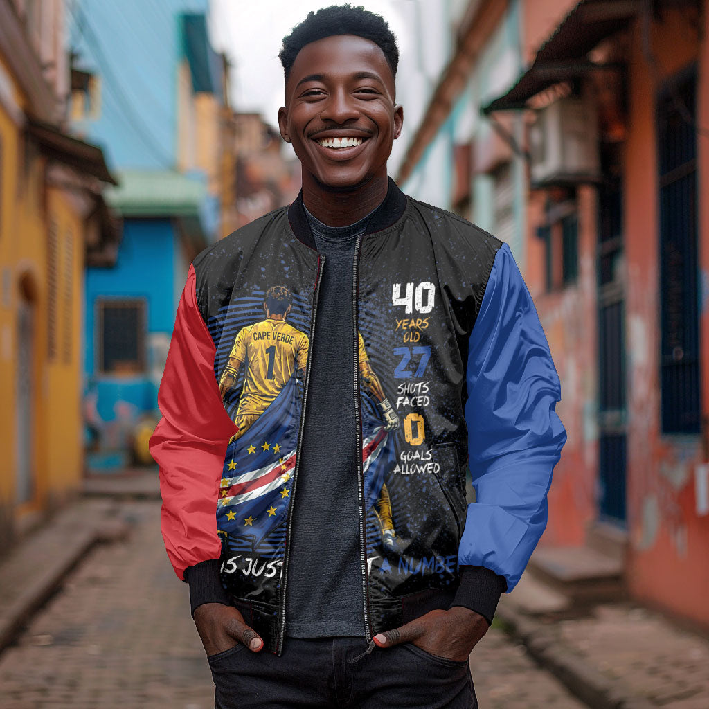 Cape Verde Goalkeeper Personalized Bomber Jacket 40 Years Old 27 Shots Zero Goals Vintage