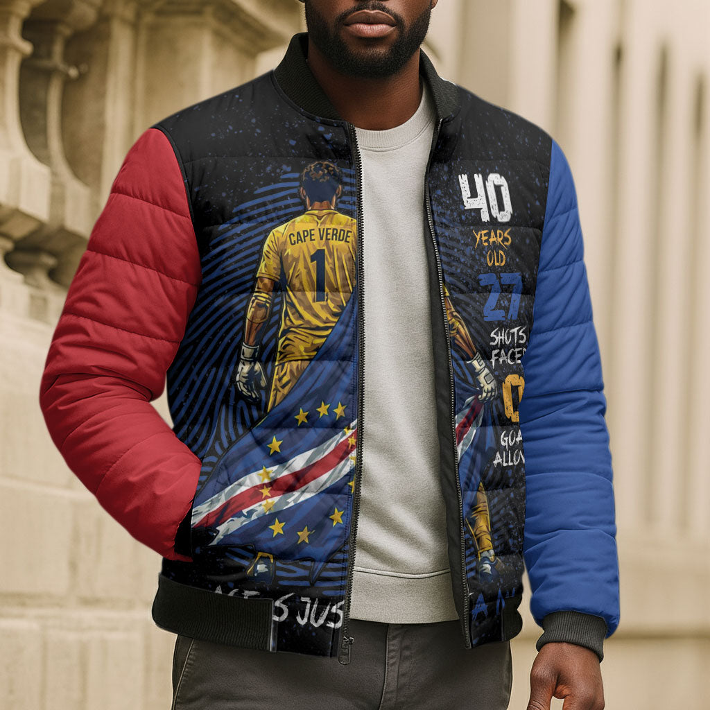 Cape Verde Goalkeeper Personalized Bomber Puffer Jacket 40 Years Old 27 Shots Zero Goals Vintage
