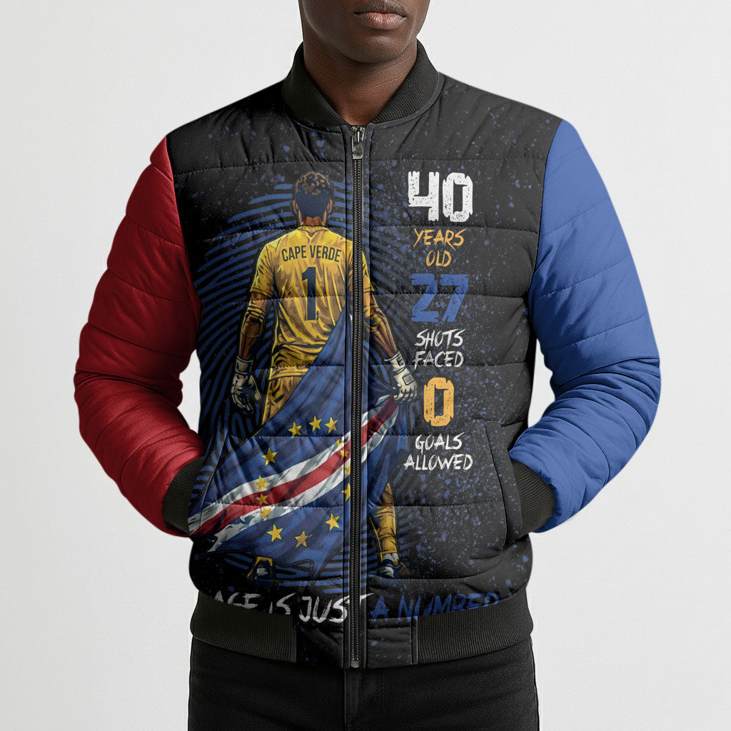 Cape Verde Goalkeeper Personalized Bomber Puffer Jacket 40 Years Old 27 Shots Zero Goals Vintage