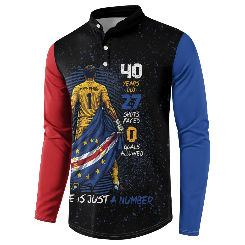 Cape Verde Goalkeeper Personalized Button Sweatshirt 40 Years Old 27 Shots Zero Goals Vintage