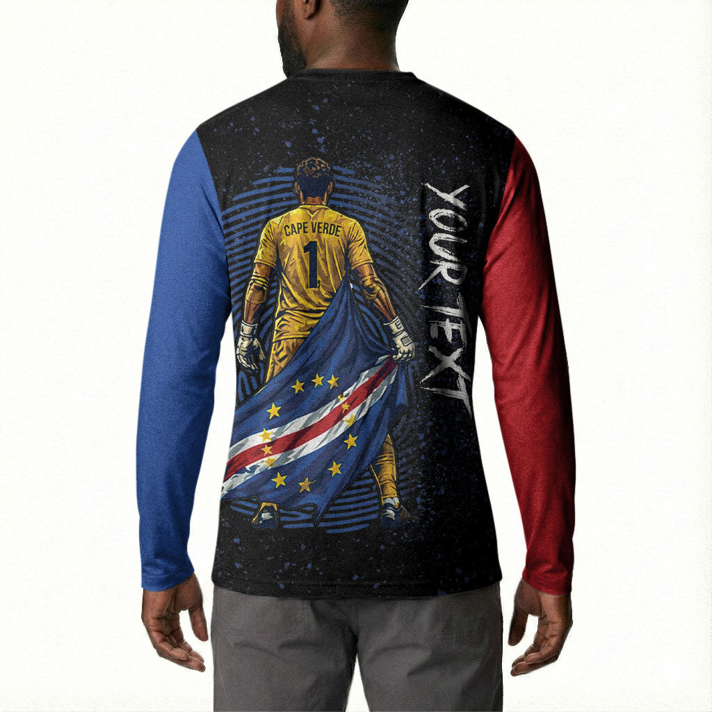 Cape Verde Goalkeeper Personalized Button Sweatshirt 40 Years Old 27 Shots Zero Goals Vintage