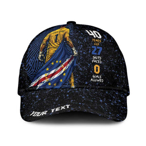 Cape Verde Goalkeeper Personalized Classic Cap 40 Years Old 27 Shots Zero Goals Vintage